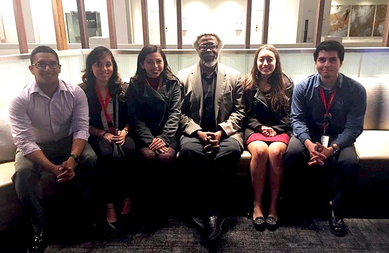 Lee College students pose with Dr. S. James Games (4th from left).