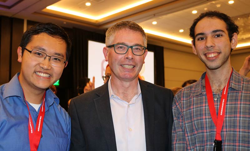 The authors pose with Dr. Patrick Brady.