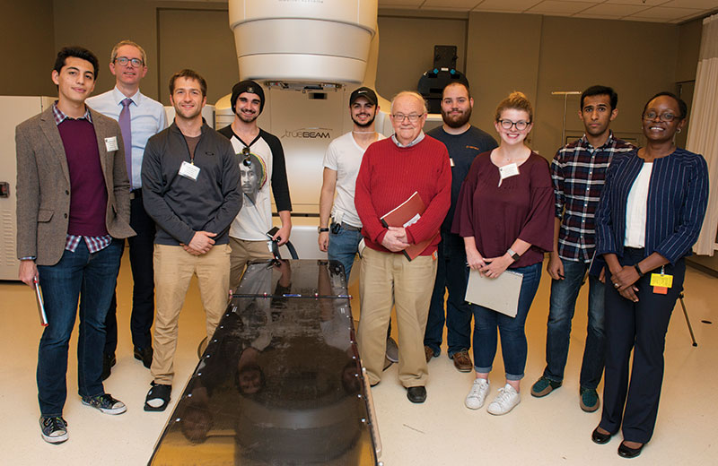 Suffolk University SPS Chapter members at Massachusetts General Hospital where they collect data for their SPS Chapter Research project.