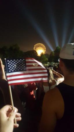 Photo taken during the DC fireworks on the fourth of july. Photo by Michael Welter.