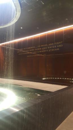 Photo of the waterfall within the African American History Museum. Photo taken by Michael Welter.