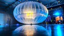 Testing one of Project Loon's balloons.