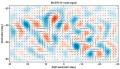 Patterns in the BICEP2 data (shown here) were initially thought to be the long-sought B-mode signal. Image courtesy of the BICEP2 team.