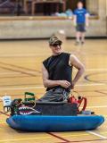 Competitors strut their stuff on top of homemade hovercrafts. Photos courtesy of Stevie Momaly.