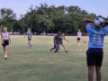 Collins Playing Soccer with SPS Interns