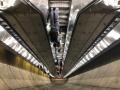 A very long escalator at a DC metro station