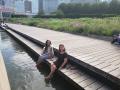 Me and Rebecca in Lurie Gardens