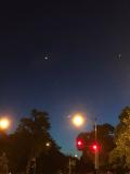 The moon and Venus on the way home from our Cassini talk.