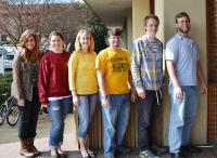 From left to right: Amanda Palchak, Erica Bloor, Alyece Willoughby, Steven Kirkup, Austin Andries, Tyler Reese